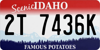 ID license plate 2T7436K