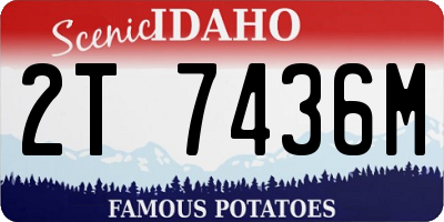 ID license plate 2T7436M