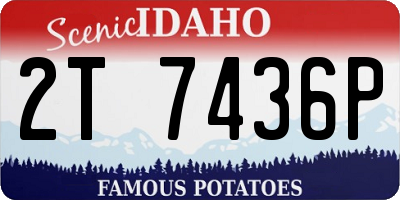 ID license plate 2T7436P