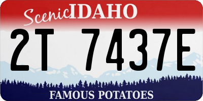 ID license plate 2T7437E