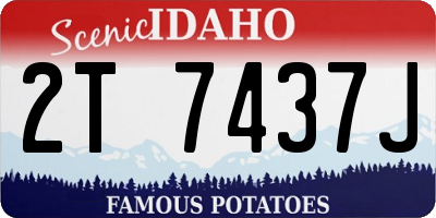 ID license plate 2T7437J