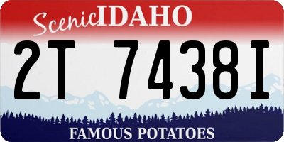 ID license plate 2T7438I