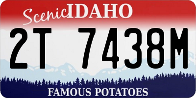 ID license plate 2T7438M