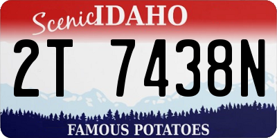 ID license plate 2T7438N