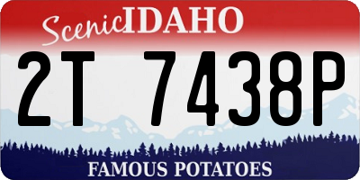 ID license plate 2T7438P