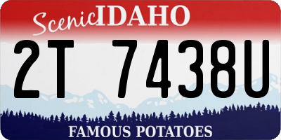 ID license plate 2T7438U