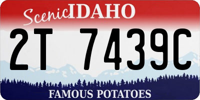 ID license plate 2T7439C