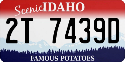 ID license plate 2T7439D
