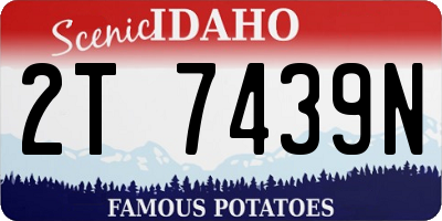 ID license plate 2T7439N
