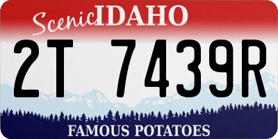 ID license plate 2T7439R