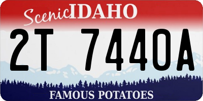 ID license plate 2T7440A
