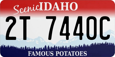 ID license plate 2T7440C