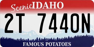 ID license plate 2T7440N