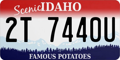 ID license plate 2T7440U