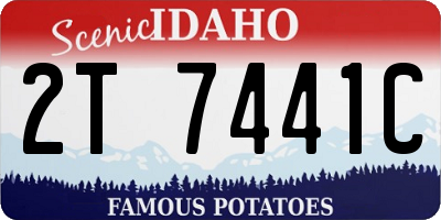 ID license plate 2T7441C
