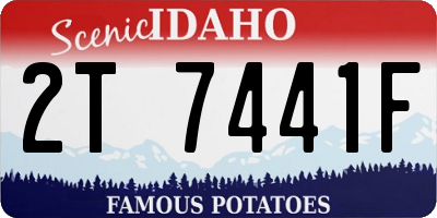 ID license plate 2T7441F