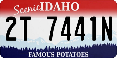 ID license plate 2T7441N