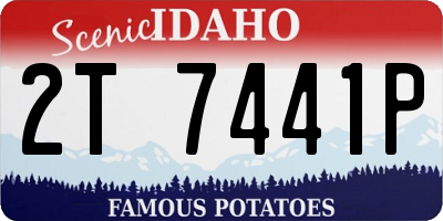 ID license plate 2T7441P