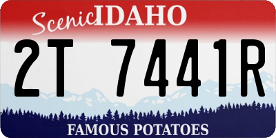 ID license plate 2T7441R