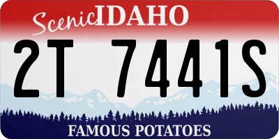 ID license plate 2T7441S