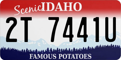 ID license plate 2T7441U
