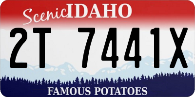ID license plate 2T7441X
