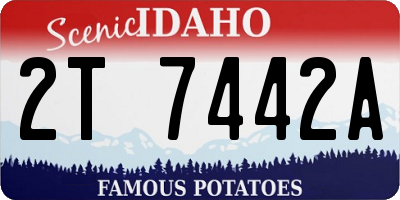 ID license plate 2T7442A