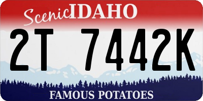 ID license plate 2T7442K