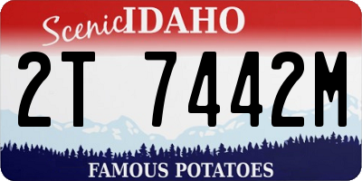 ID license plate 2T7442M