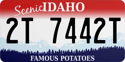 ID license plate 2T7442T