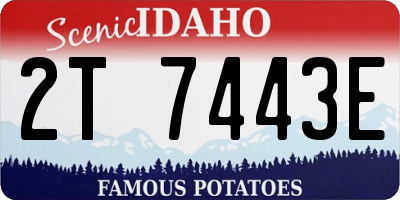 ID license plate 2T7443E
