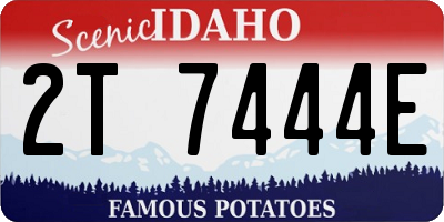 ID license plate 2T7444E