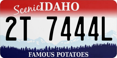 ID license plate 2T7444L