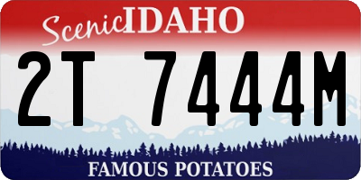ID license plate 2T7444M