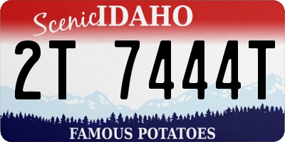 ID license plate 2T7444T