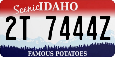 ID license plate 2T7444Z