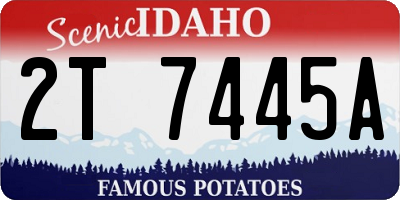 ID license plate 2T7445A