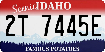 ID license plate 2T7445E