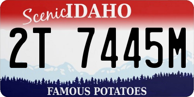 ID license plate 2T7445M