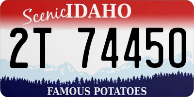 ID license plate 2T7445O