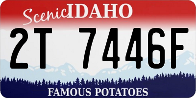 ID license plate 2T7446F