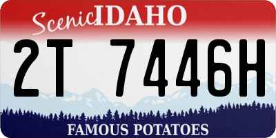 ID license plate 2T7446H