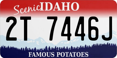 ID license plate 2T7446J
