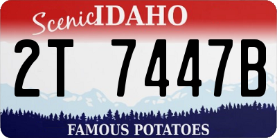 ID license plate 2T7447B