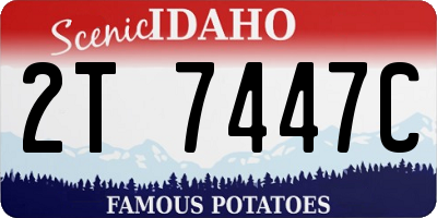 ID license plate 2T7447C
