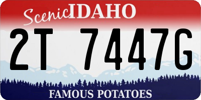 ID license plate 2T7447G