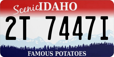 ID license plate 2T7447I