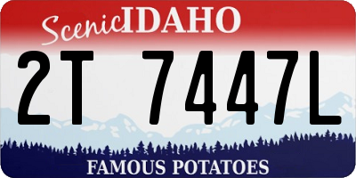 ID license plate 2T7447L