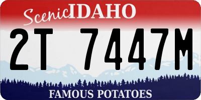 ID license plate 2T7447M