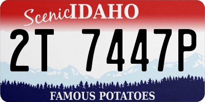 ID license plate 2T7447P